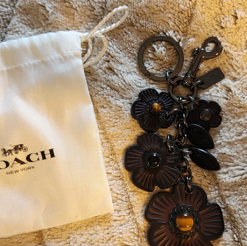 Coach leather Keychain/purse charm